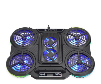 Podkładka chłodząca pod laptopy RAMPAGE PROTE R6 (10-17", RGB)